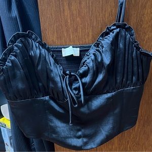 Black silk corset top Altar’d State